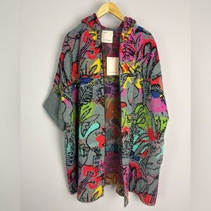 Aldo Martins Multicolor Knit Zip Cardigan Sweater NWT